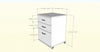 Nordika 3-Drawer Filing Cabinet - Black 