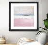 "Pink Sea Abstract" Matted and Framed Black 30x30 Wall Art