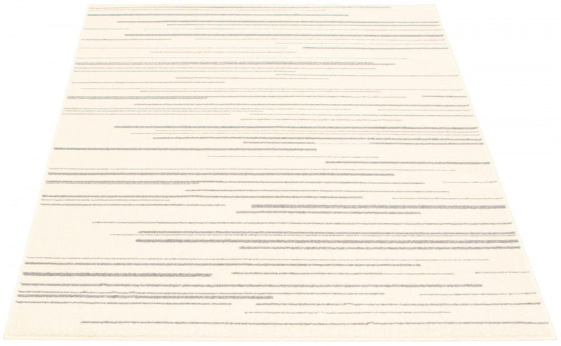 Carpette Faith crème-argent - 5 pi 3 pox 7 pi 3 po