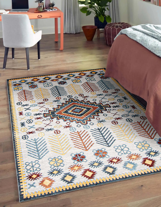 Carpette Gypsy grise lavable à la machine - 6 pi 0 po x 9 pi 0 po