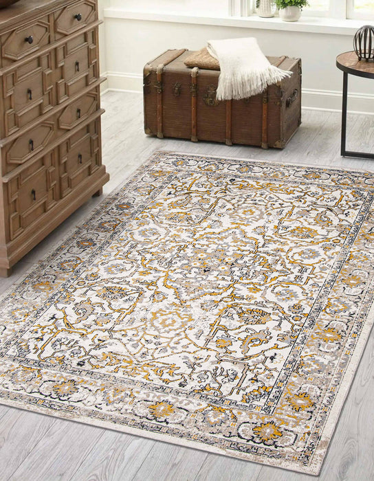 Carpette Legacy ivoire lavable à la machine - 5 pi 0 po x 7 pi 0 po