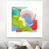 "Vav 05" Matted and Framed White 36x36 Wall Art