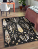 Pine Black Machine Washable Area Rug - 5'0" x 7'0"