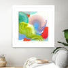 "Vav 05" Matted and Framed White 36x36 Wall Art