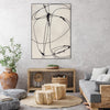 "Tangled Ties" Canvas Framed Black 18x24 Wall Art