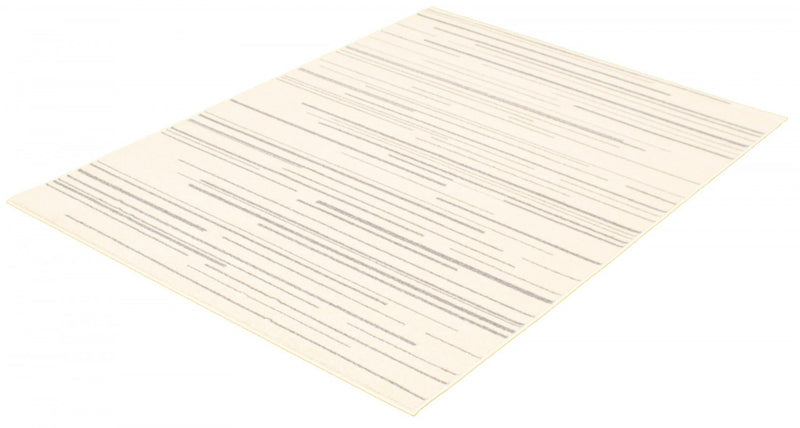 Carpette Faith crème-argent - 5 pi 3 pox 7 pi 3 po