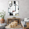 "The A Line I" Canvas Framed Black 18x24 Wall Art