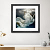"Float 3" Matted and Framed Black 36x36 Wall Art