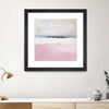 "Pink Sea Abstract" Matted and Framed Black 30x30 Wall Art
