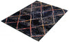 Makondo Abstract Navy Blue Area Rug - 8'0" x 10'0"