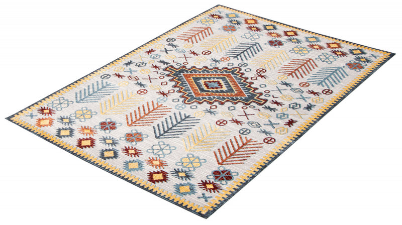 Carpette Gypsy grise lavable à la machine - 6 pi 0 po x 9 pi 0 po