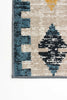 Mosaic Taupe/Blue Machine Washable Area Rug - 6'0" x 9'0"
