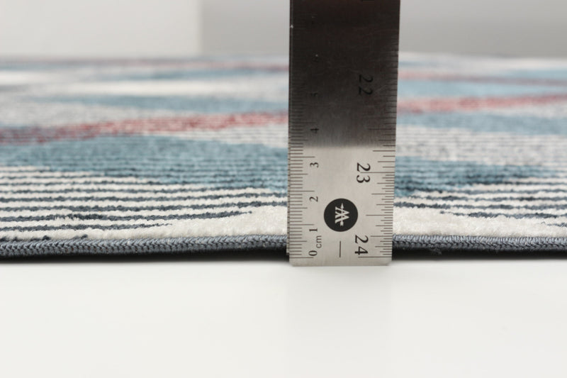 Carpette Kors bleue lavable à la machine - 5 pi 0 po x 7 pi 0 po