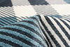 Kors Blue Machine Washable Area Rug - 5'0" x 7'0"