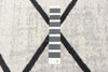Damali Ivory/Black Machine Washable Area Rug - 8'0" x 10'0"