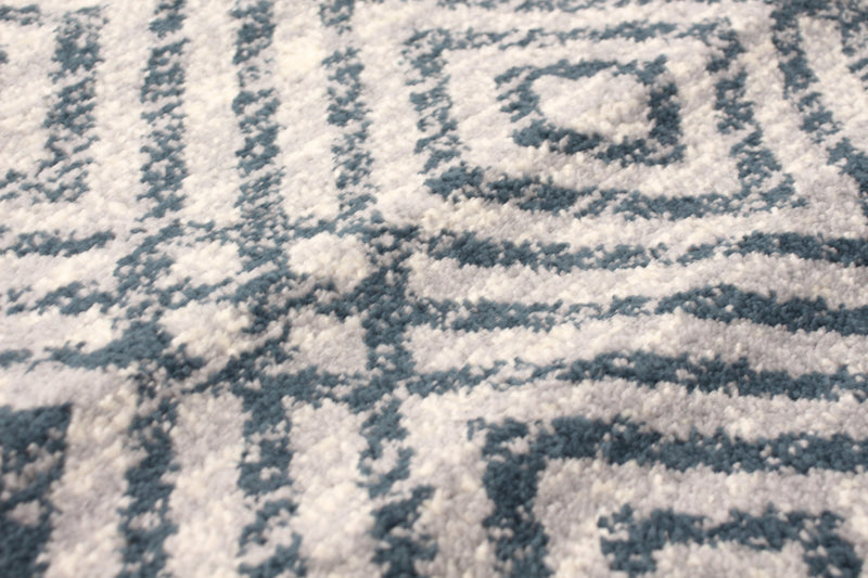 Carpette Electra couleur pétrole-argent - 7 pi 10 pox 10 pi 2 po