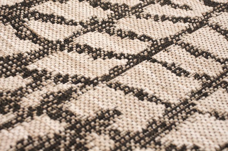 Carpette Sadie Safari argent-noir - 5 pi 3 pox 7 pi 7 po