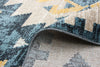 Mosaic Taupe/Blue Machine Washable Area Rug - 6'0" x 9'0"