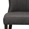 Bree Dining Chair – Grey - Contemporary style Accent Dining Chair in Grey Rubberwood Solids and Leather-Look Fabric