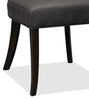 Bree Dining Chair – Grey - Contemporary style Accent Dining Chair in Grey Rubberwood Solids and Leather-Look Fabric