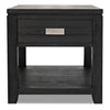 Bronx End Table - Charcoal - Contemporary style End Table in Charcoal Acacia