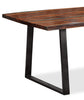 Bowery Dining Table - Industrial style Dining Table in Rustic Brown Metal and Wood