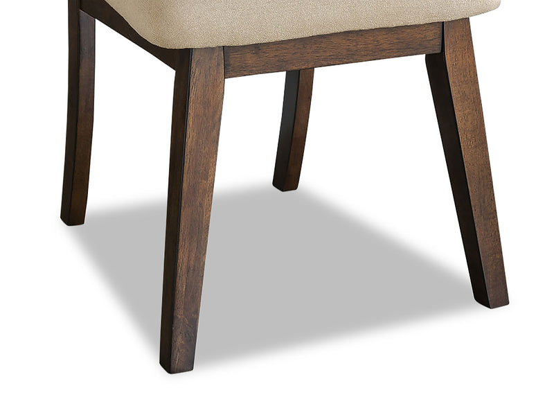 Ensemble de salle à manger Chelsea 5 pièces avec table de 60 po (L) et 4 chaises taupe - brun noyer