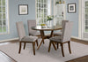 Chelsea 5-Piece Round Dining Table Package with Beige Chairs - {Contemporary} style Dining Room Set