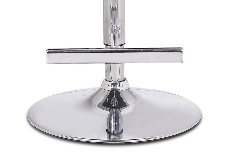 Tabouret 24-33 po H bar Cruz en tissu de cuir végétalien et en métal avec siège pivotant et réglable - taupe