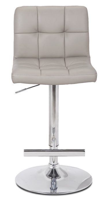 Tabouret 24-33 po H bar Cruz en tissu de cuir végétalien et en métal avec siège pivotant et réglable - taupe