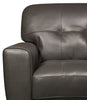 Curt Genuine Leather Sofa - Grey - {Modern}, {Retro} style Sofa in Grey {Solid Woods}