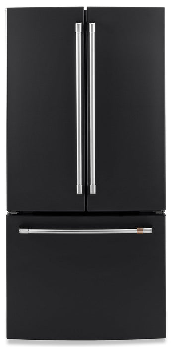 Réfrigérateur Café de 18,6 pi³ et de 33 po à portes françaises - noir mat - CWE19SP3ND1