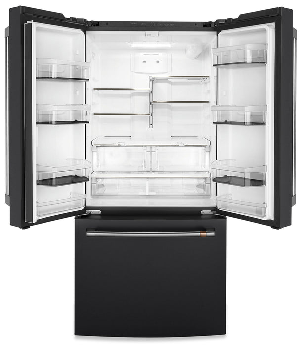 Réfrigérateur Café de 18,6 pi³ et de 33 po à portes françaises - noir mat - CWE19SP3ND1