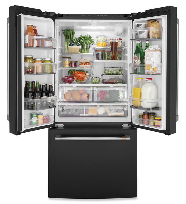 Réfrigérateur Café de 18,6 pi³ et de 33 po à portes françaises - noir mat - CWE19SP3ND1
