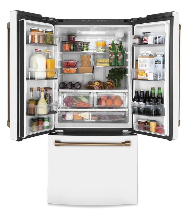 Réfrigérateur Café de 18,6 pi³ et de 33 po à portes françaises - blanc mat - CWE19SP4NW2
