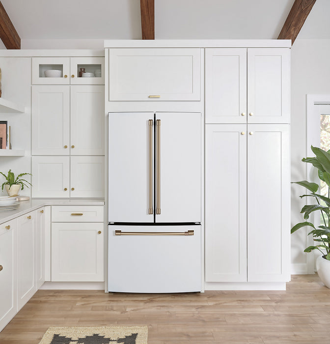 Réfrigérateur Café de 18,6 pi³ et de 33 po à portes françaises - blanc mat - CWE19SP4NW2