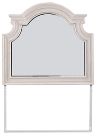 Miroir de commode de chambre à coucher Grace - blanc antique