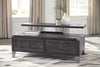 Hilla Coffee Table - Dark Brown - Traditional, Rustic style Coffee Table Solid Hardwoods, Acacia