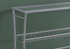 Silver tempered Glass Hall Console Accent Table