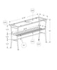 Silver tempered Glass Hall Console Accent Table