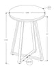 Dark Taupe Black Metal Accent Table