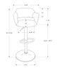 Black, Black Metal Hydraulic Lift Barstool