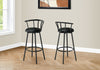 2pcs Swivel Black Metal Barstool