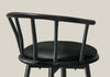 2pcs Swivel Black Metal Barstool