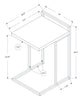 Glossy White Chrome Metal Side Table