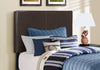 Twin Size Dark Brown Leather-look Bed