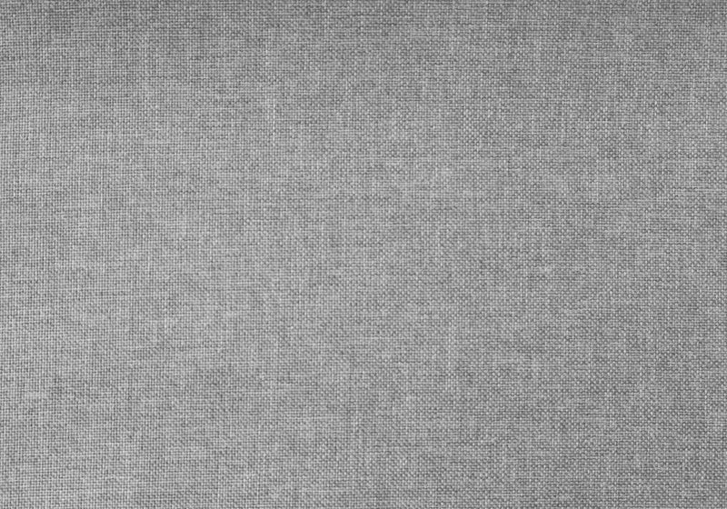 Grand lit en lin gris avec pattes chromées