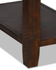 Kona Grove Chairside Table - Rustic style End Table in Dark Brown Wood