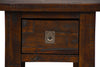 Kona Grove Chairside Table - Rustic style End Table in Dark Brown Wood