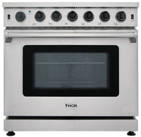 Cuisinière amovible à gaz 36 po Thor Kitchen de 6,0 pi³ – LRG3601U-SS